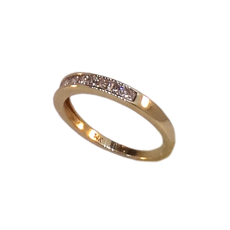 14KT Y/G Channel Set Diamond Ring