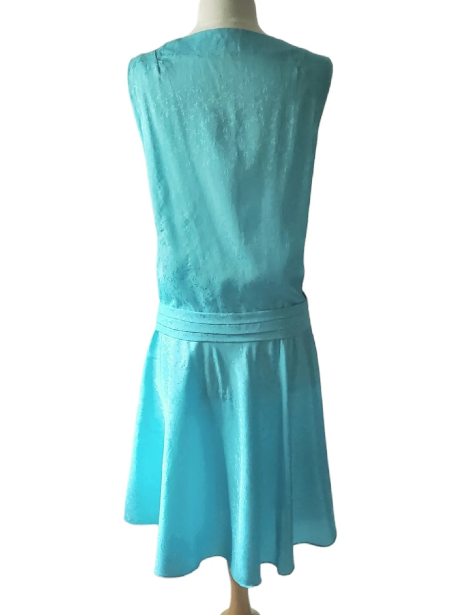 20s Style Flapper Costume in Aqua Blue - sm