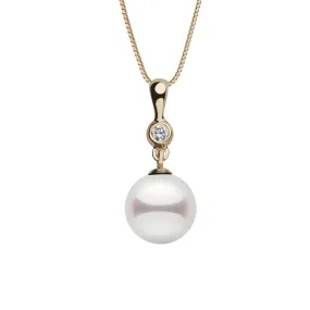 8.0-8.5 mm Akoya Pearl and Diamond Romantic Collection Pendant