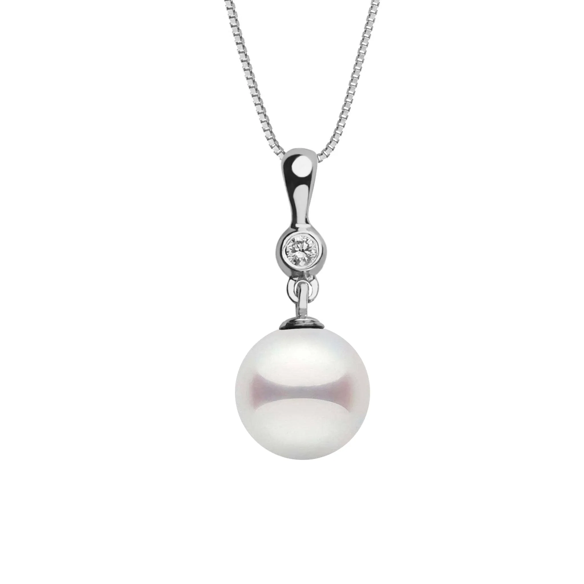 8.0-8.5 mm Akoya Pearl and Diamond Romantic Collection Pendant