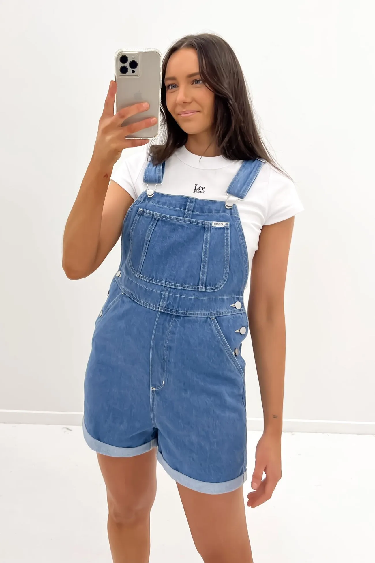 90s Dungaree Short River Fade