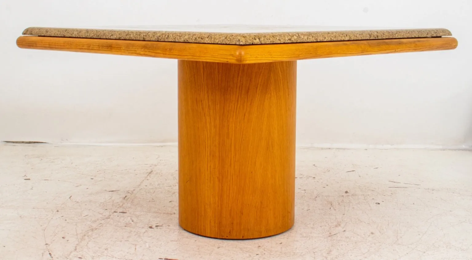 Angelo Donghia Style Granite & Ash Pedestal Table