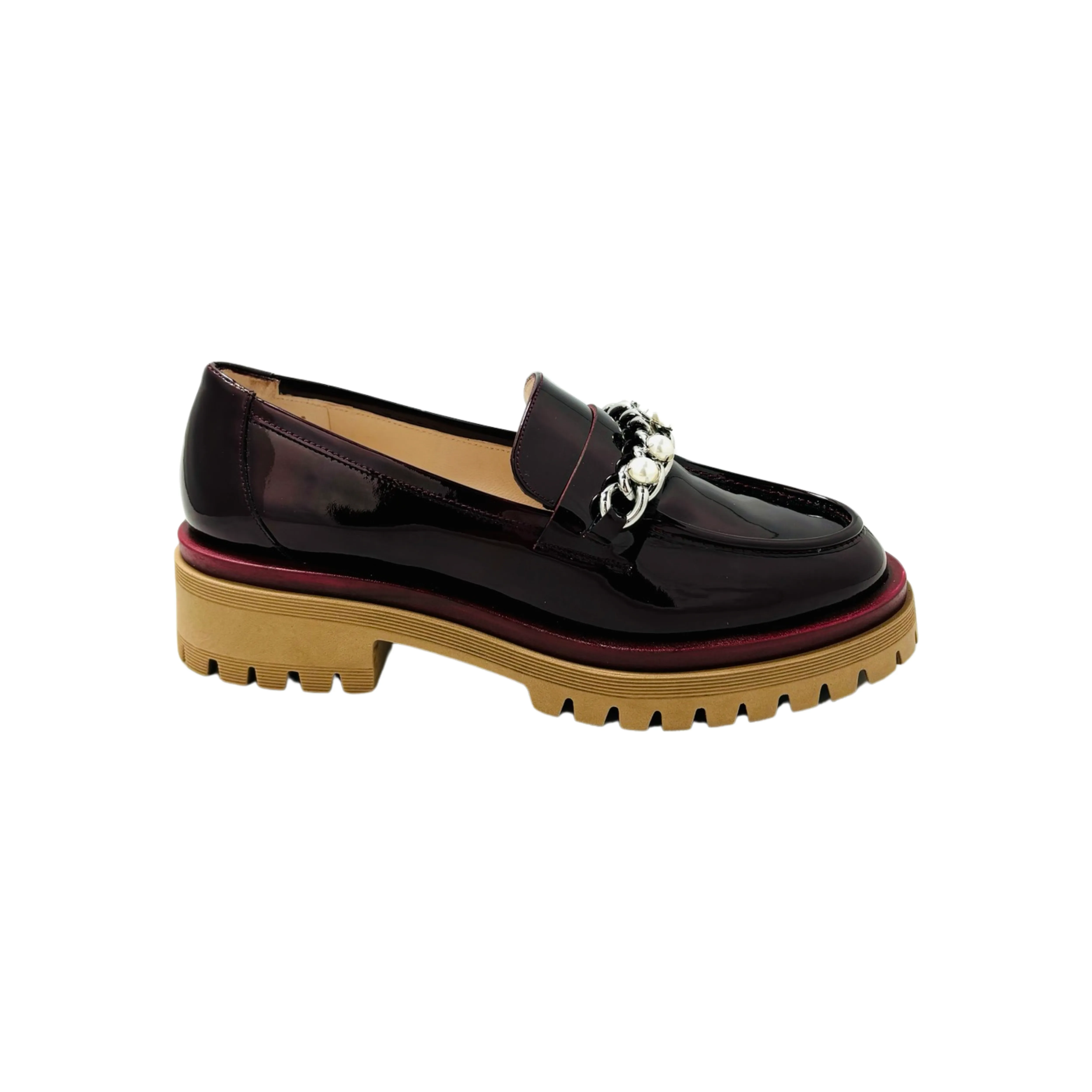 BER3360 Bordo Patent Loafer