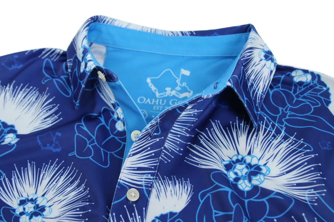 Blue Lehua - OGA Men's Polo - True Blue