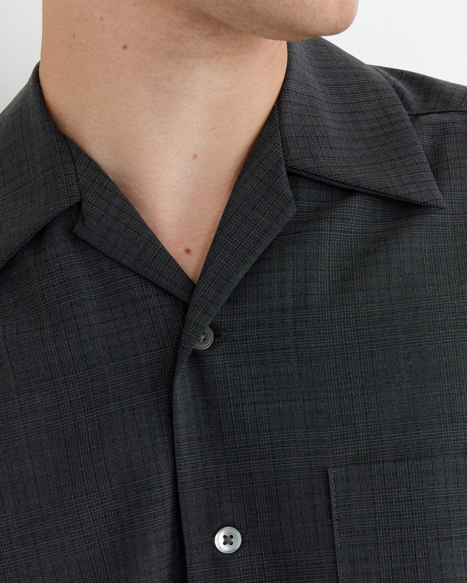 Bongo Shirt Air Mesh in Charcoal Plaid