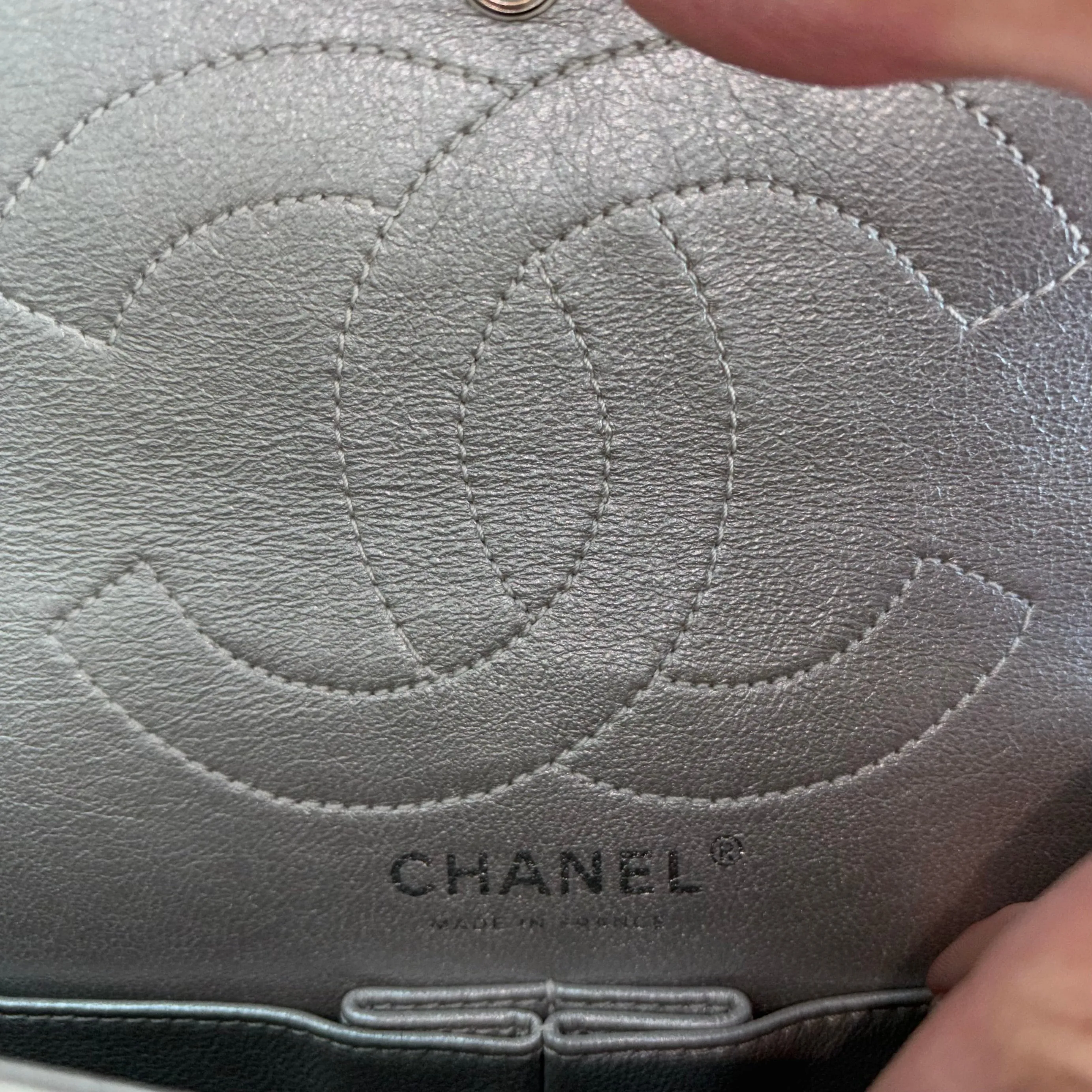 Chanel 2.55 Reissue 226 Silver Flap Bag