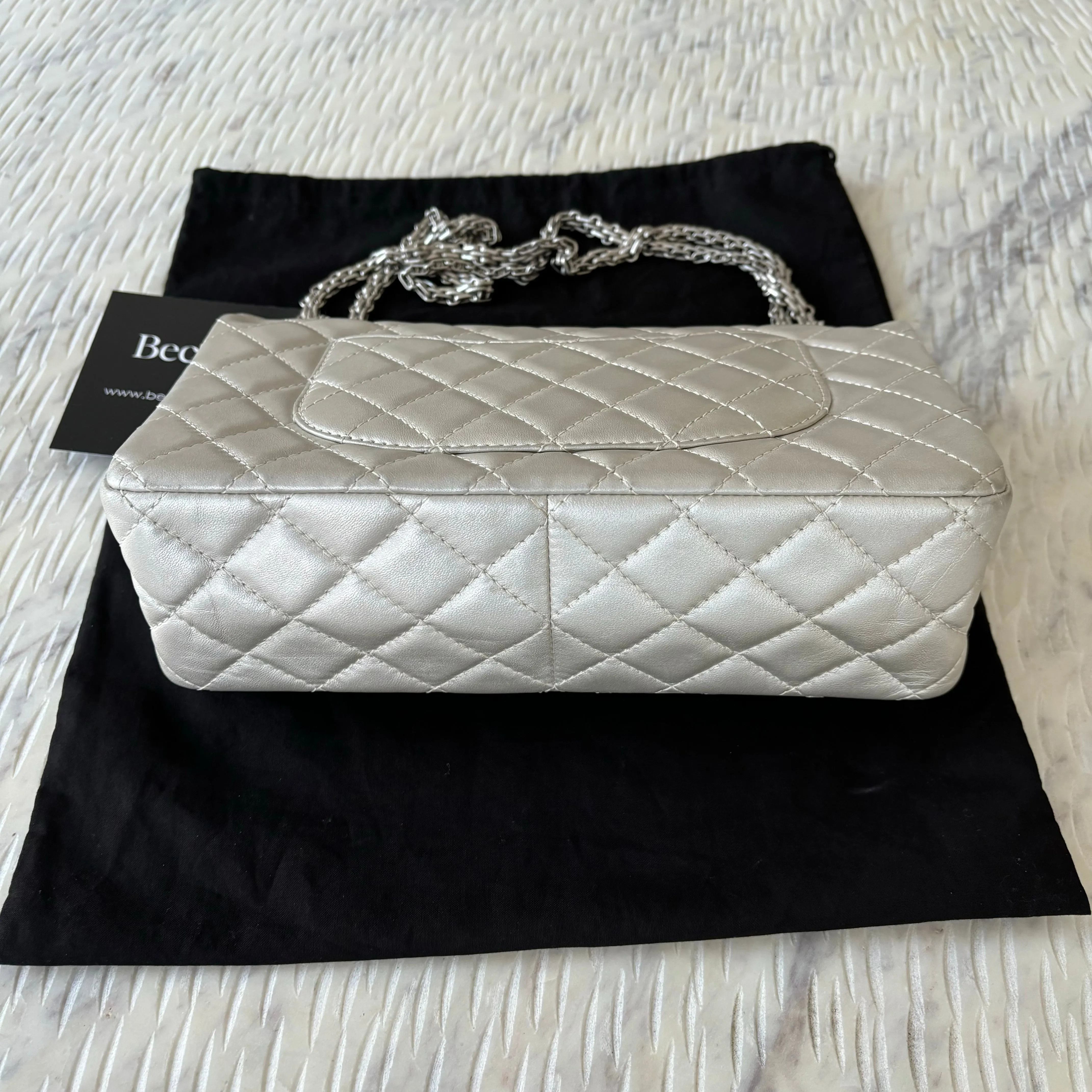 Chanel 2.55 Reissue 226 Silver Flap Bag