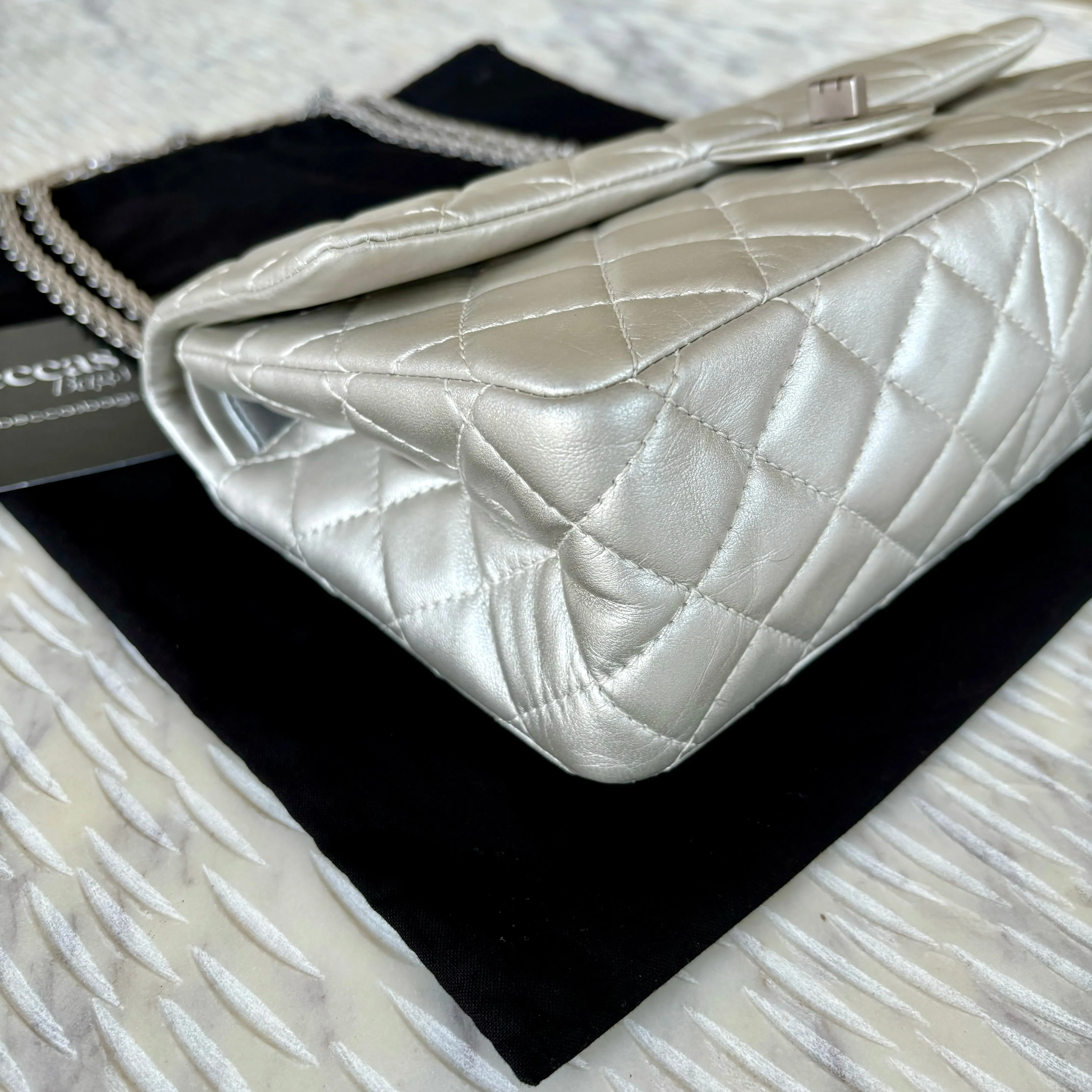 Chanel 2.55 Reissue 226 Silver Flap Bag