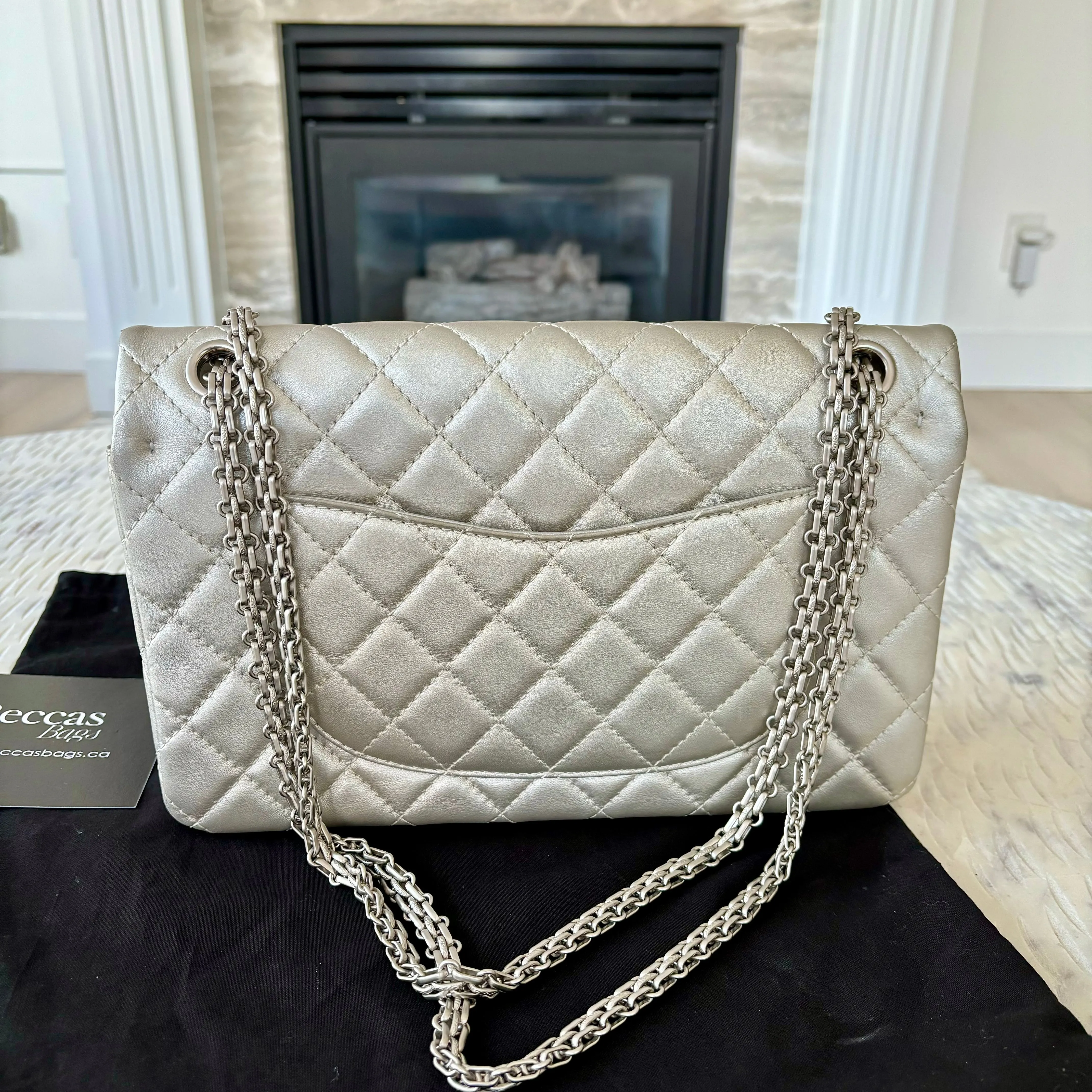 Chanel 2.55 Reissue 226 Silver Flap Bag