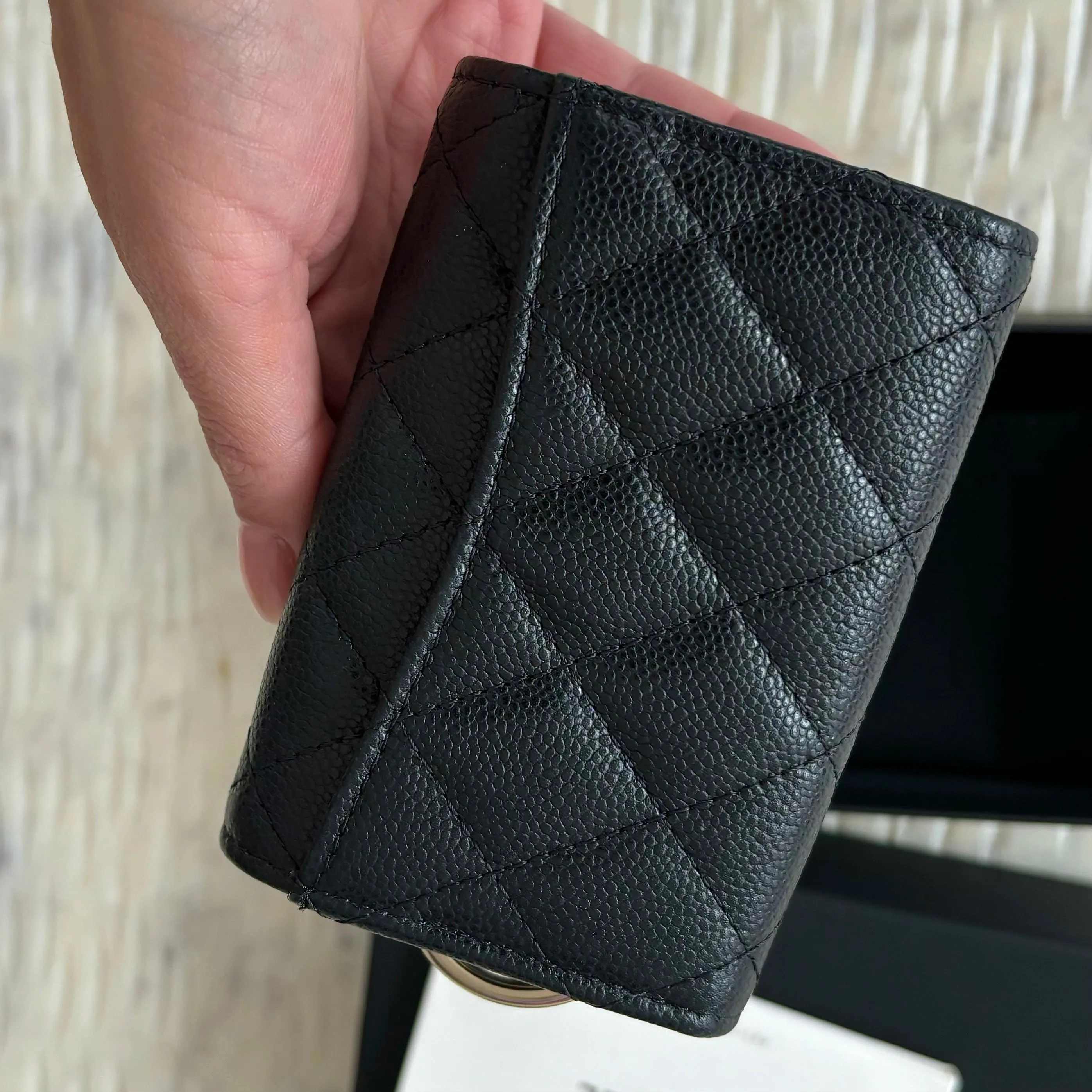 Chanel Caviar Black Key Card Holder