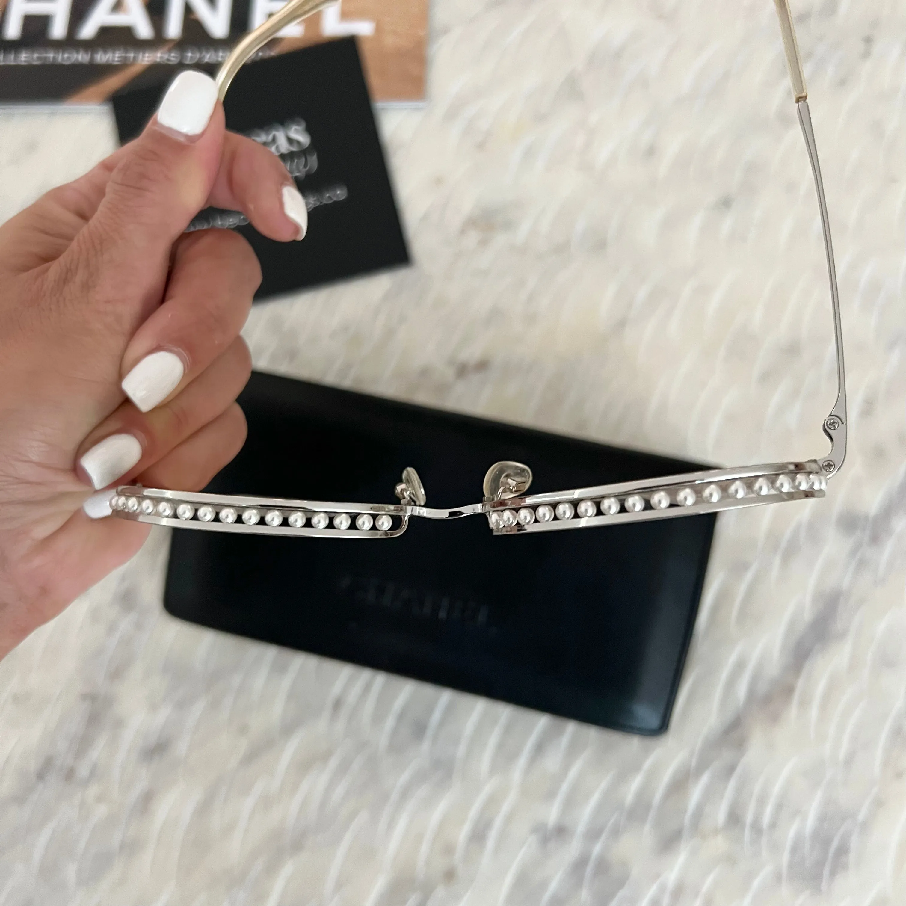 Chanel CC Pearl Sunglasses