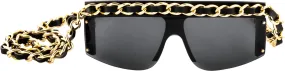 Chanel Fall 1992 Runway Chain Shield Sunglasses