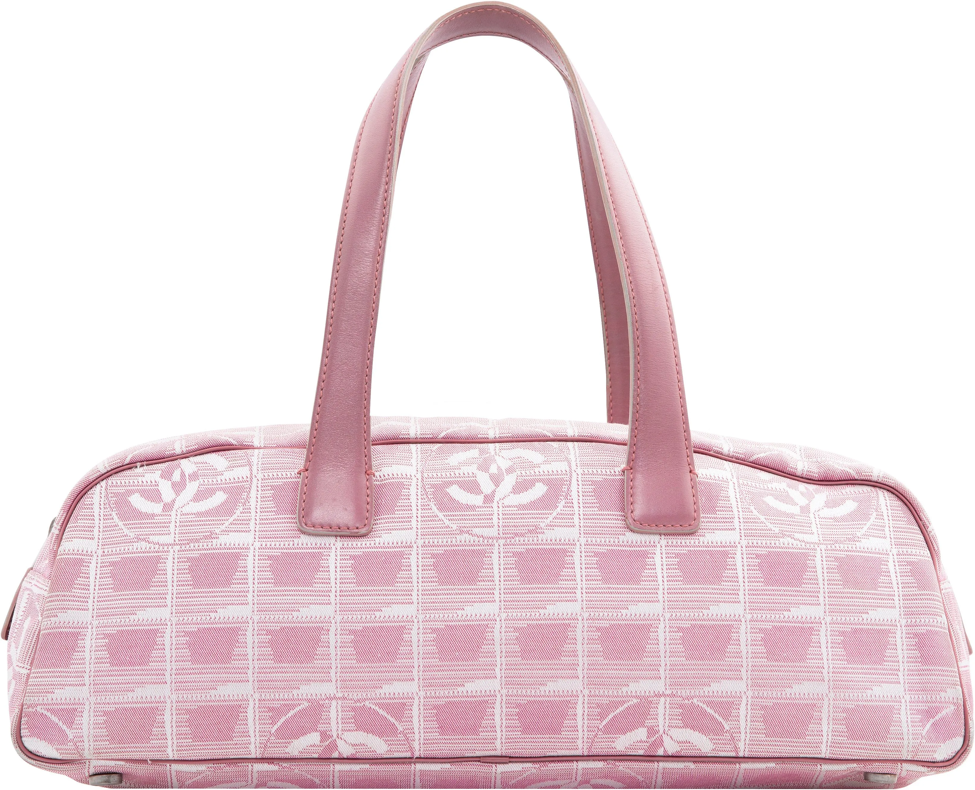 Chanel Pink Logo Travel Line Mini Duffle Bag