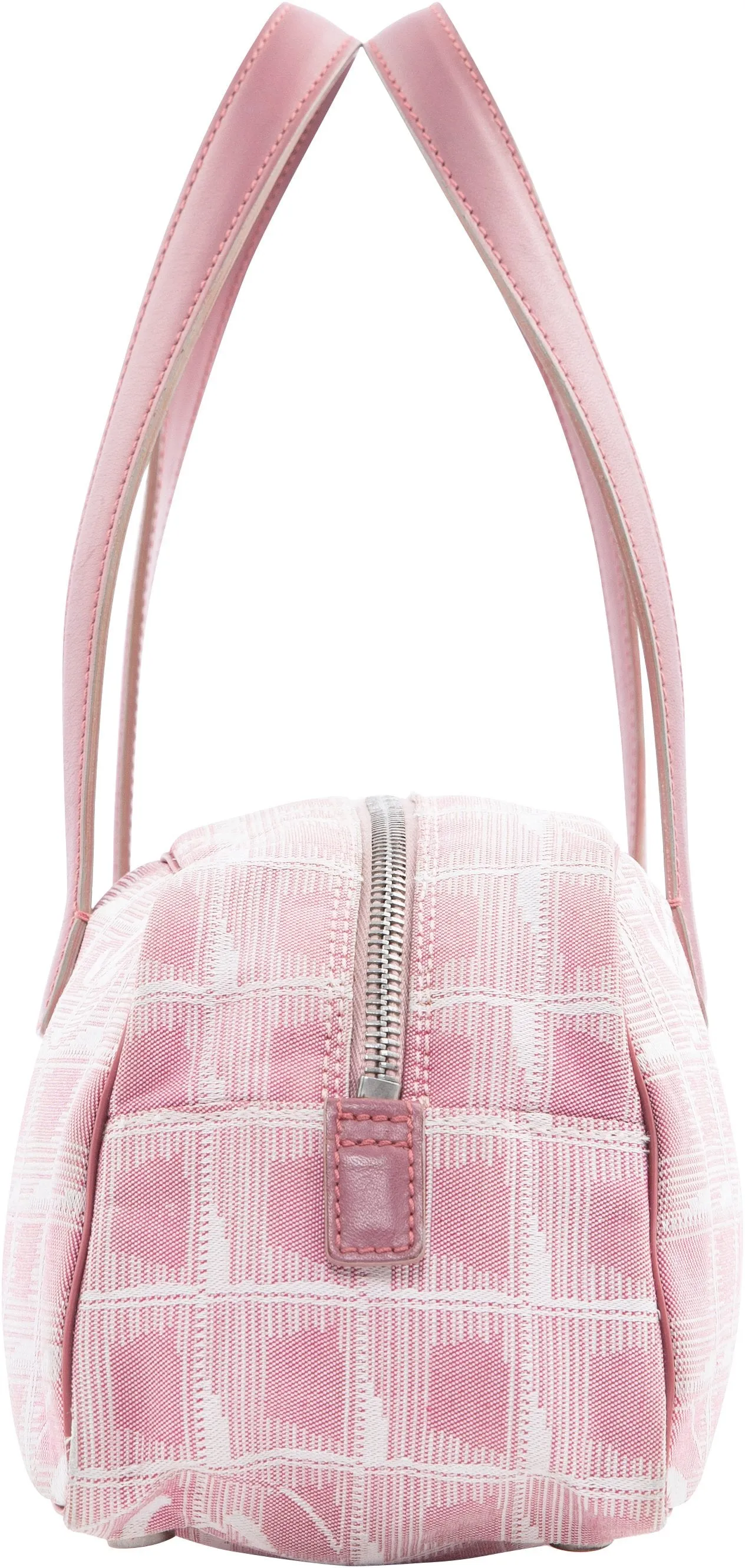 Chanel Pink Logo Travel Line Mini Duffle Bag