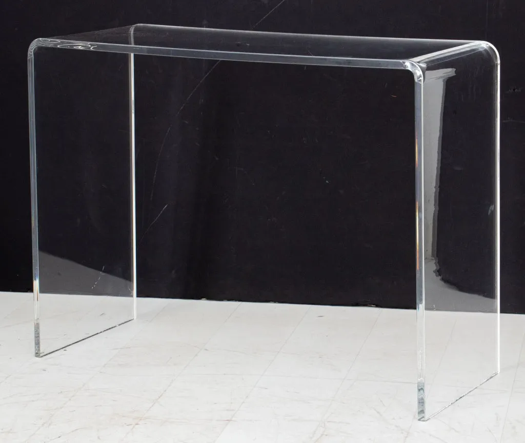 Charles Hollis Jones Style Lucite Waterfall Table