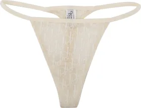 Christian Dior Ivory Diorissimo Mesh Thong