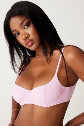 Cola Underwire Balconette Bikini Top - French Rose