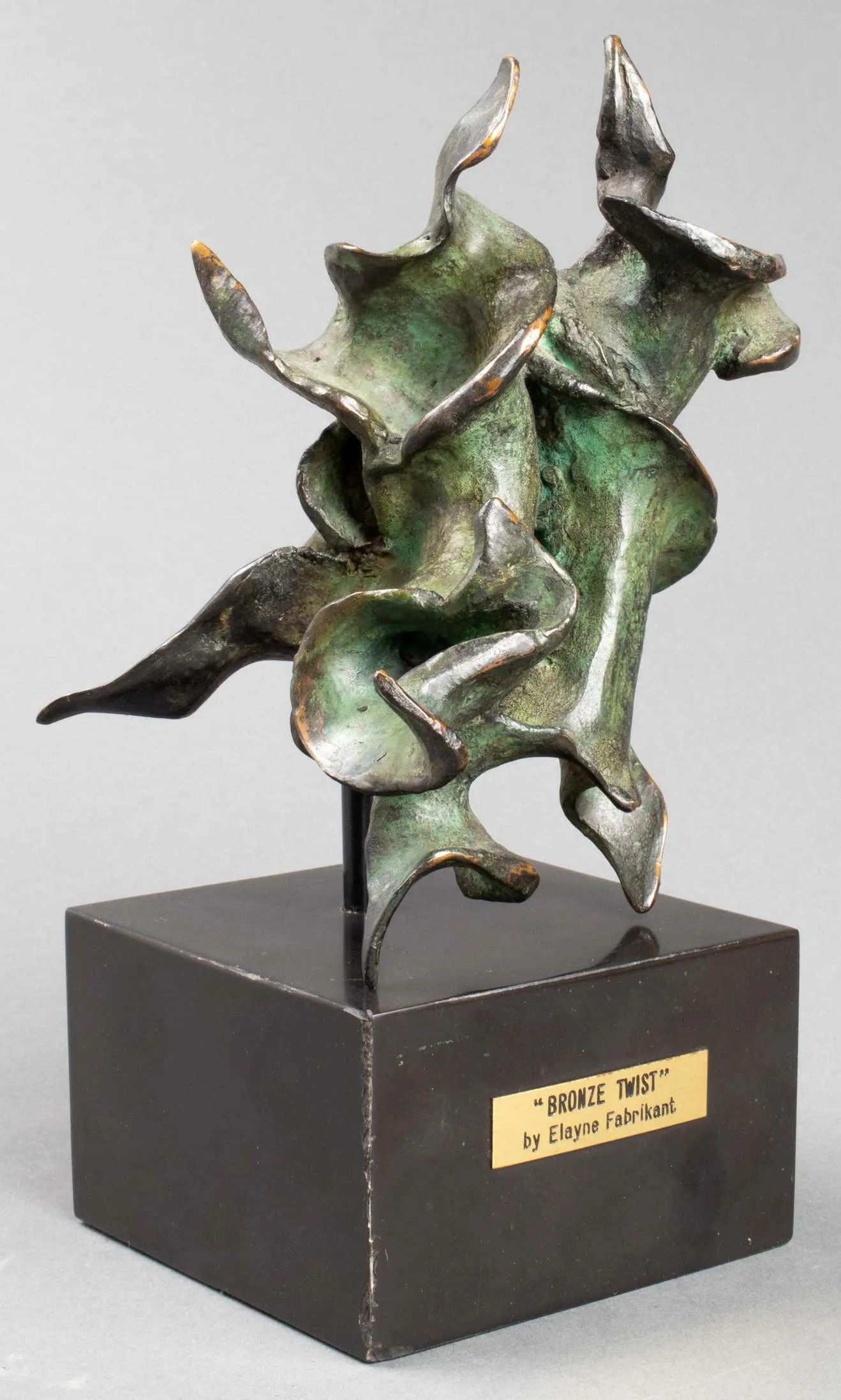 Elayne Fabrikant "Bronze Twist" Modern Sculpture