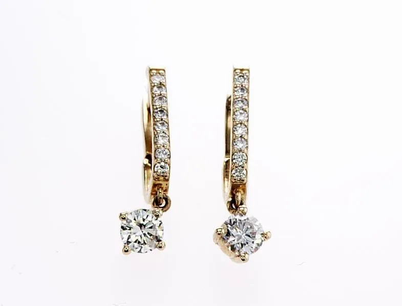 Elegant Round Brilliant Dangle Earring (0.50Ctw)