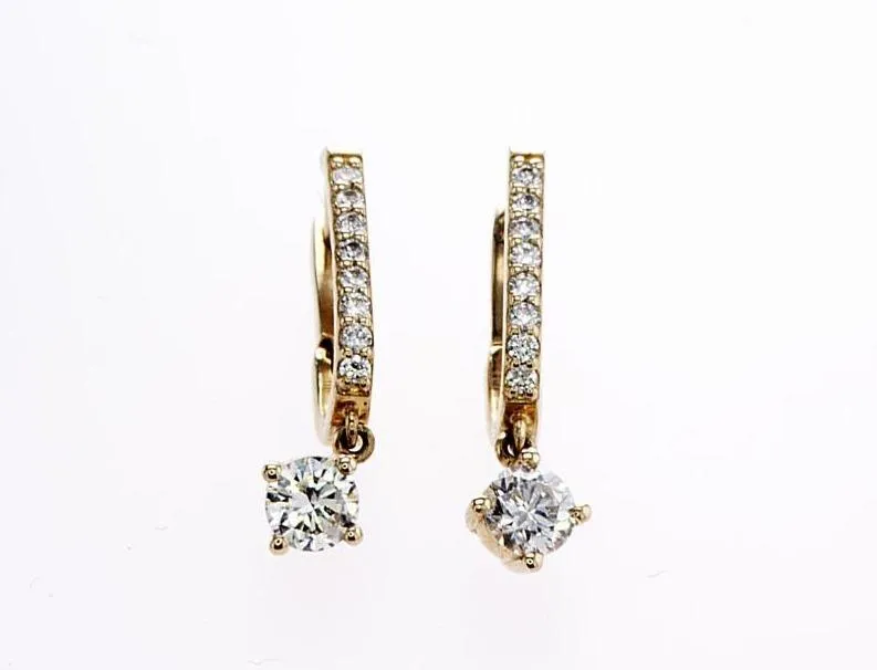 Elegant Round Brilliant Dangle Earring (0.50Ctw)