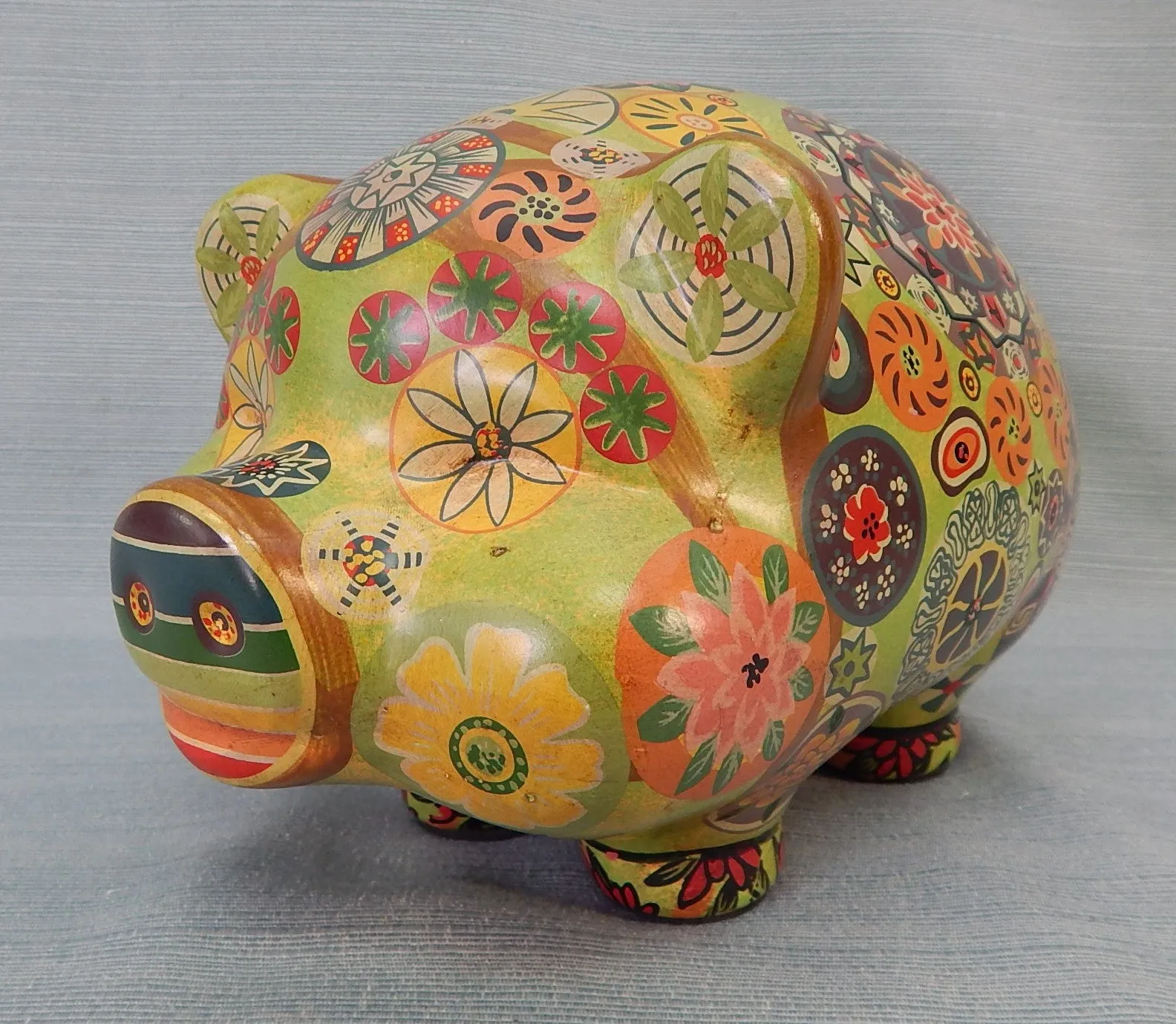 Festive "Mexican Style" Piggy Bank - Very Good Condition