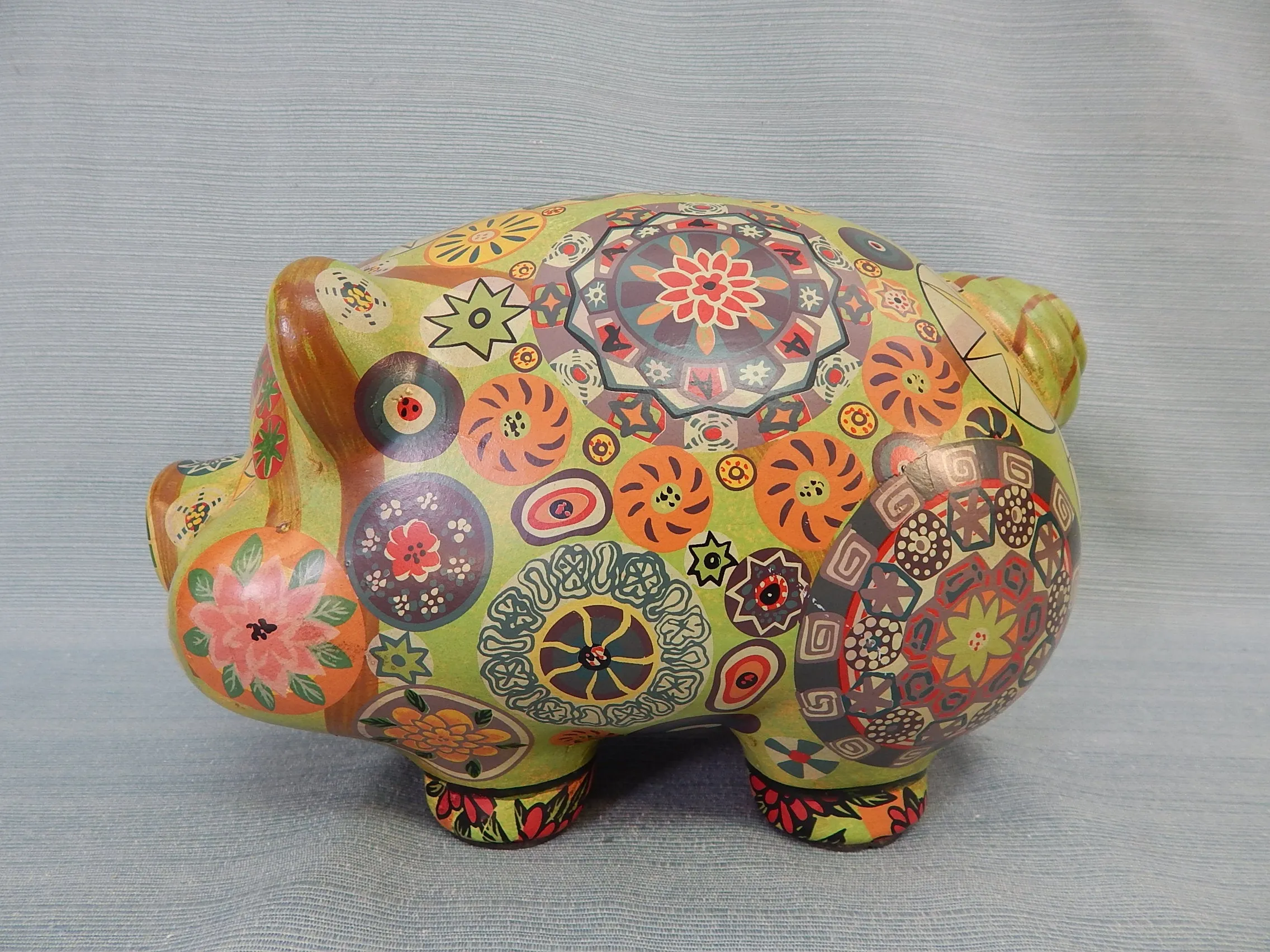 Festive "Mexican Style" Piggy Bank - Very Good Condition