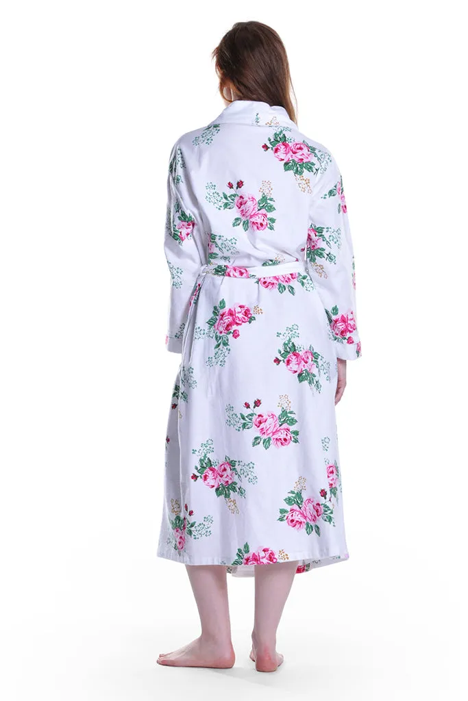 Flannel Floral Plus Size Robe