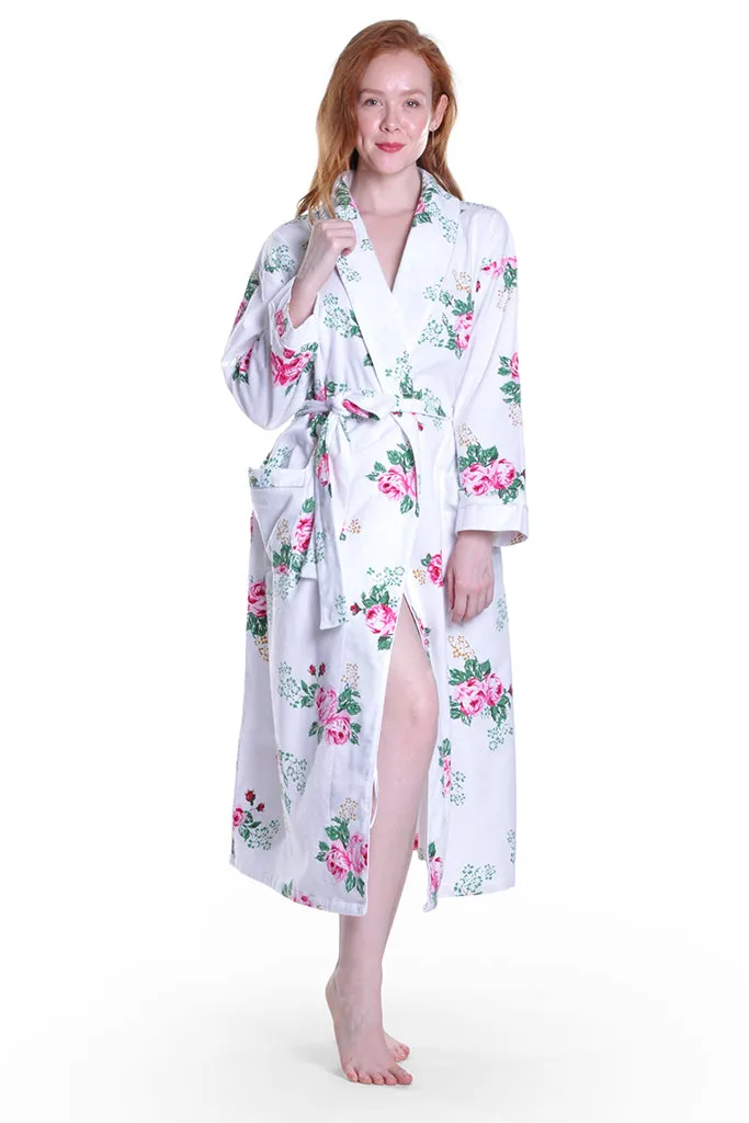 Flannel Floral Plus Size Robe