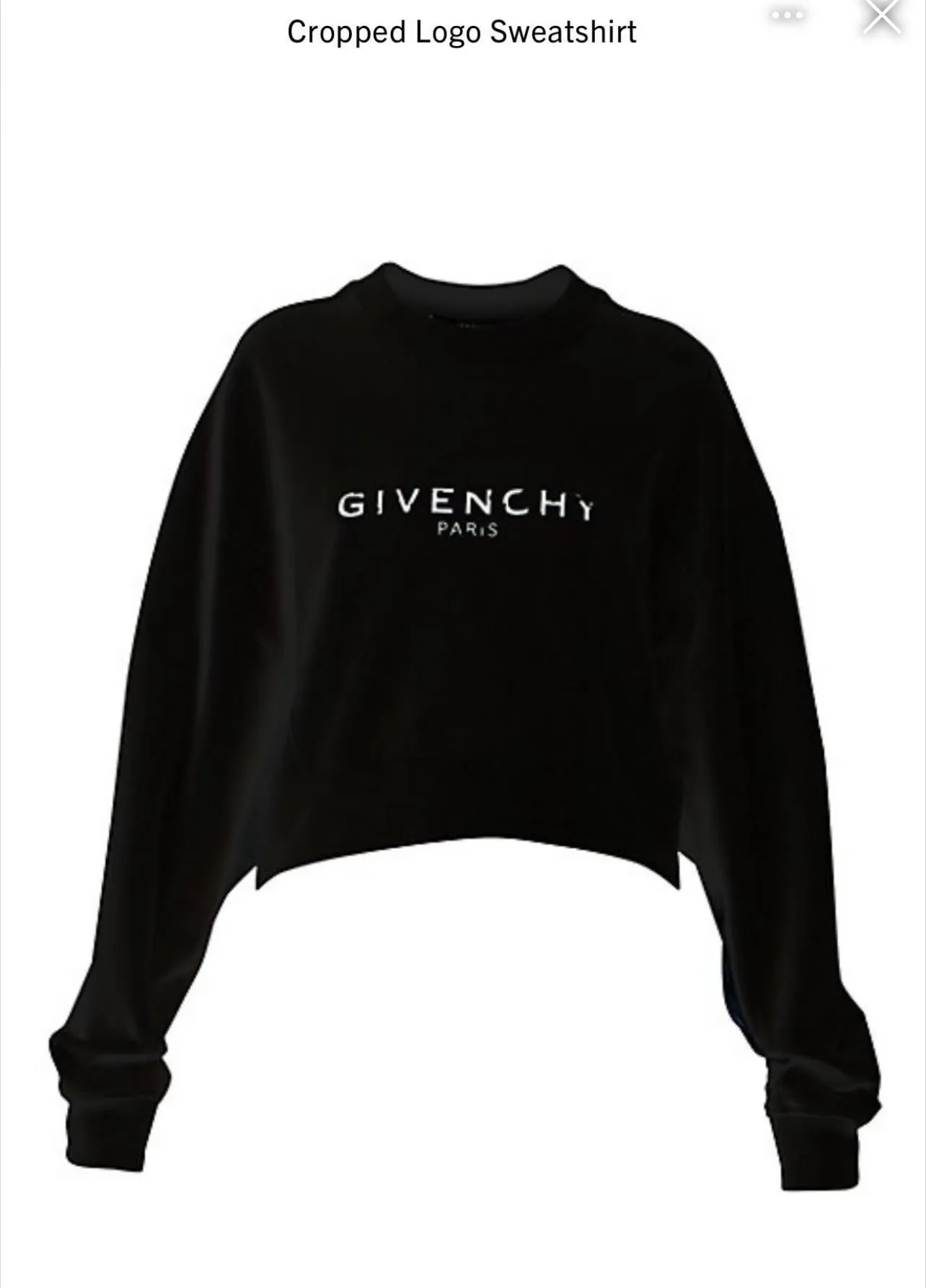 Givenchy cropped logo sweatshirt