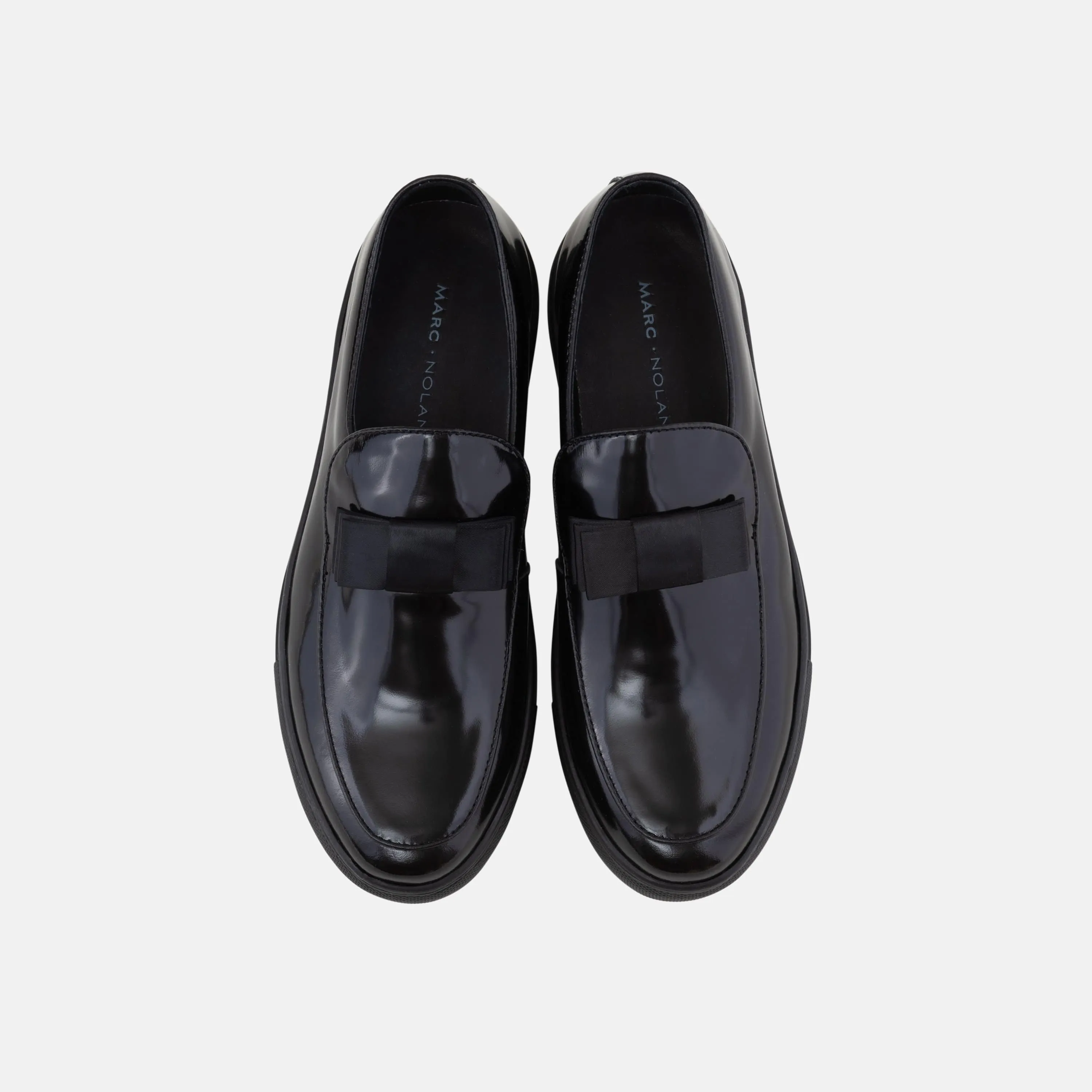 Godfrey Black Leather Belgian Loafers Sneakers