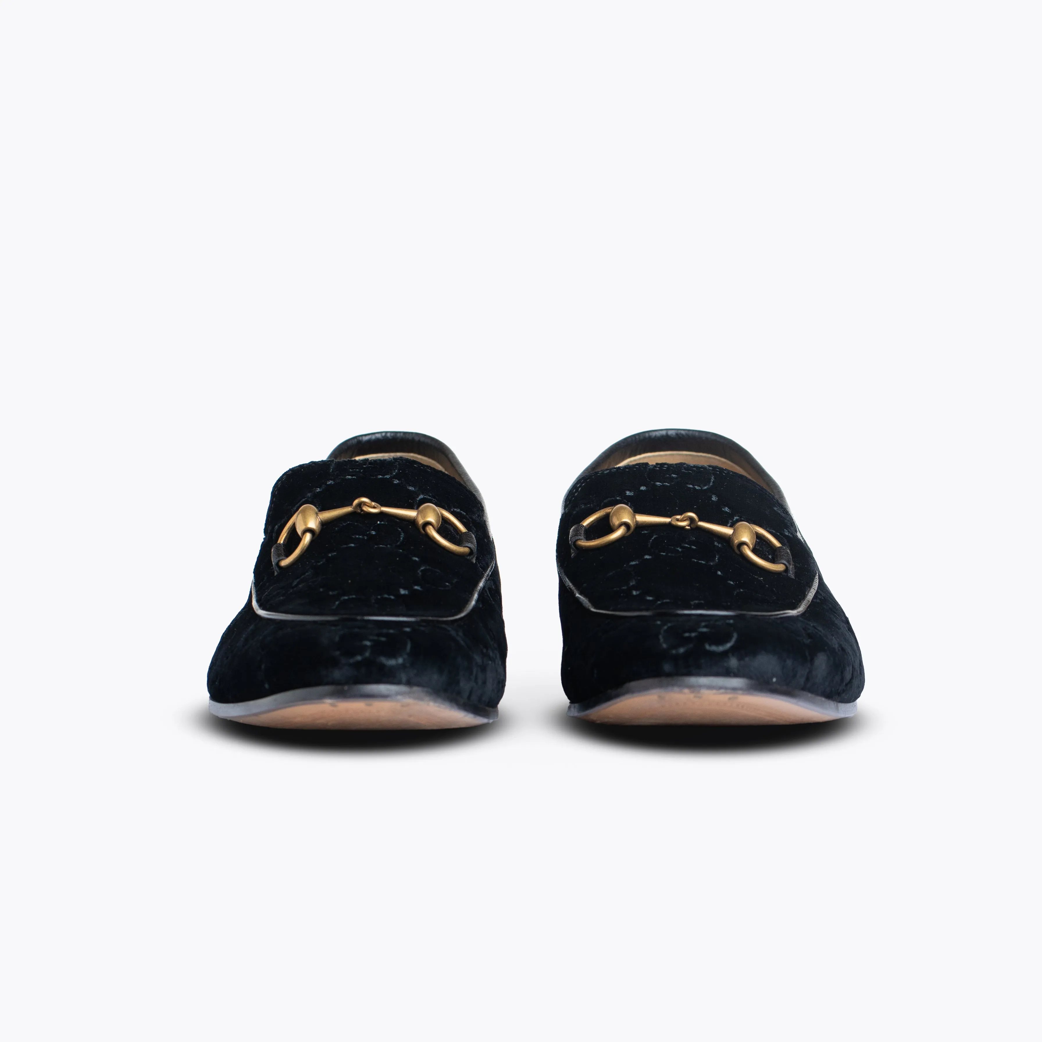 GUCCI JORDAN GG VELVET LOAFER BLACK