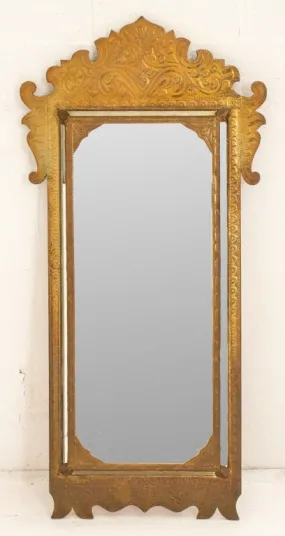 Hammered Brass Mirror