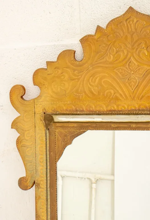 Hammered Brass Mirror