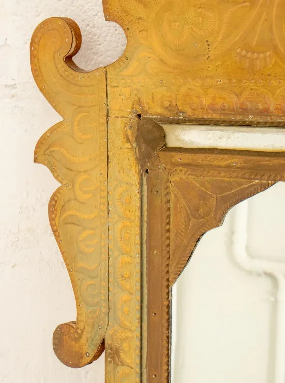 Hammered Brass Mirror