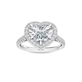 Heart Shape Lab Grown Diamond Engagement Ring 2.53 ctw