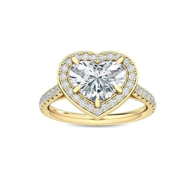 Heart Shape Lab Grown Diamond Engagement Ring 2.53 ctw