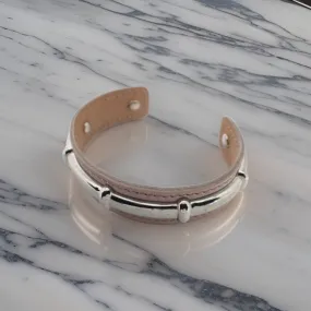 Hermès Agatha Bamboo Leather Bracelet Cuff