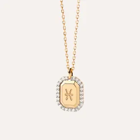 Initial Pendant Necklace in 18k Gold over Sterling Silver