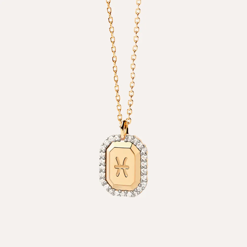 Initial Pendant Necklace in 18k Gold over Sterling Silver