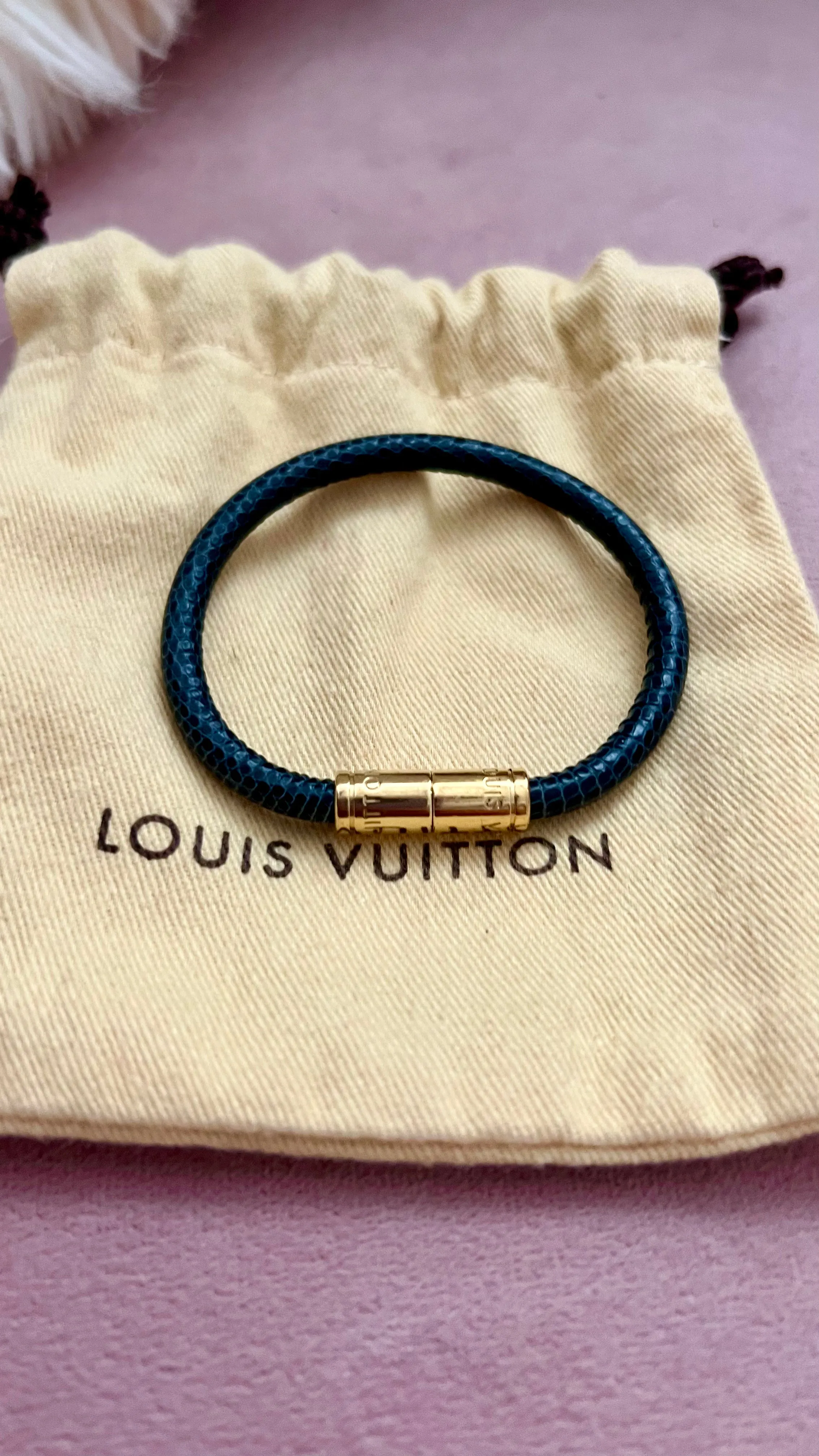 Louis Vuitton Lizard Keep it Bracelet