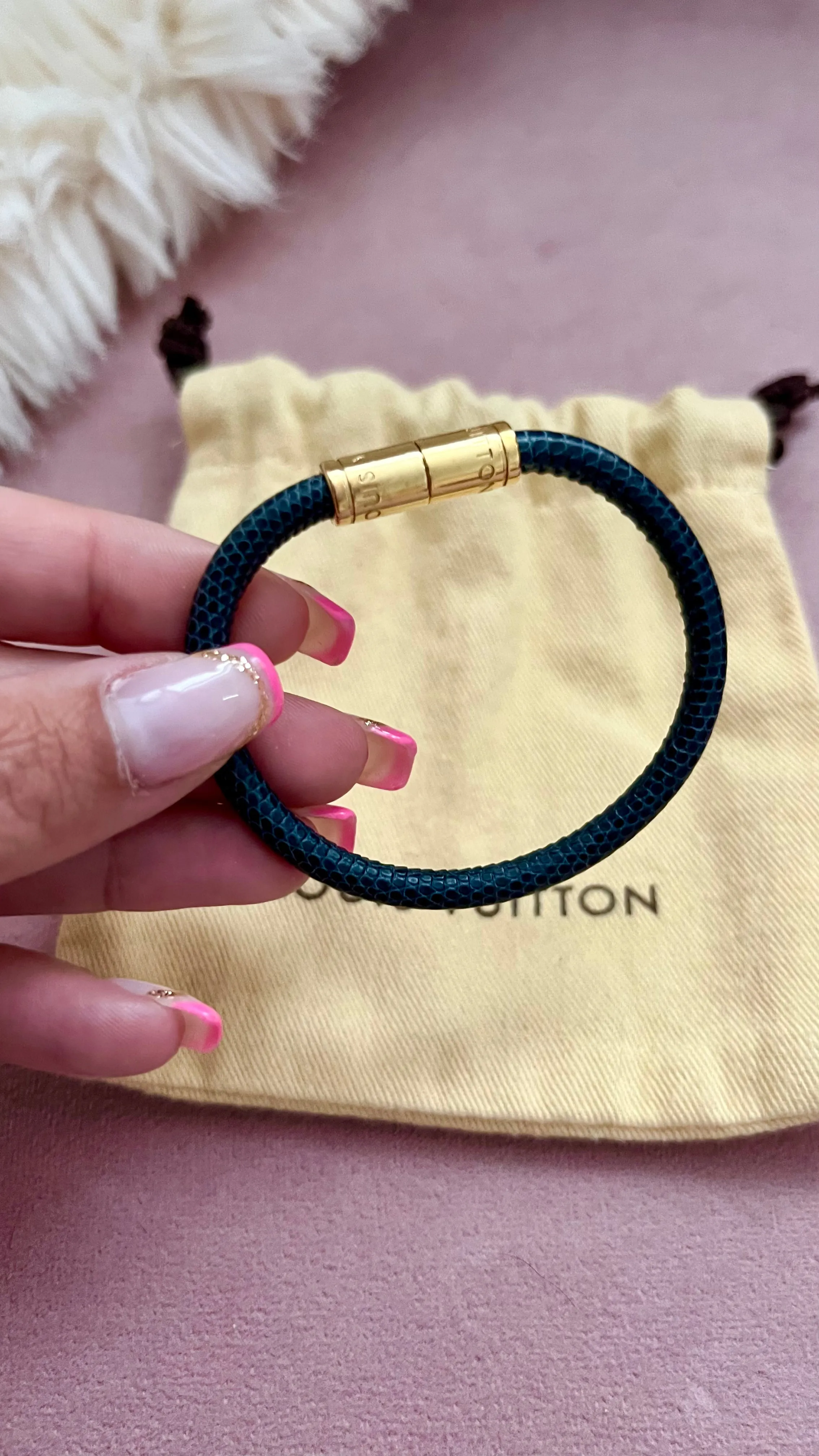 Louis Vuitton Lizard Keep it Bracelet