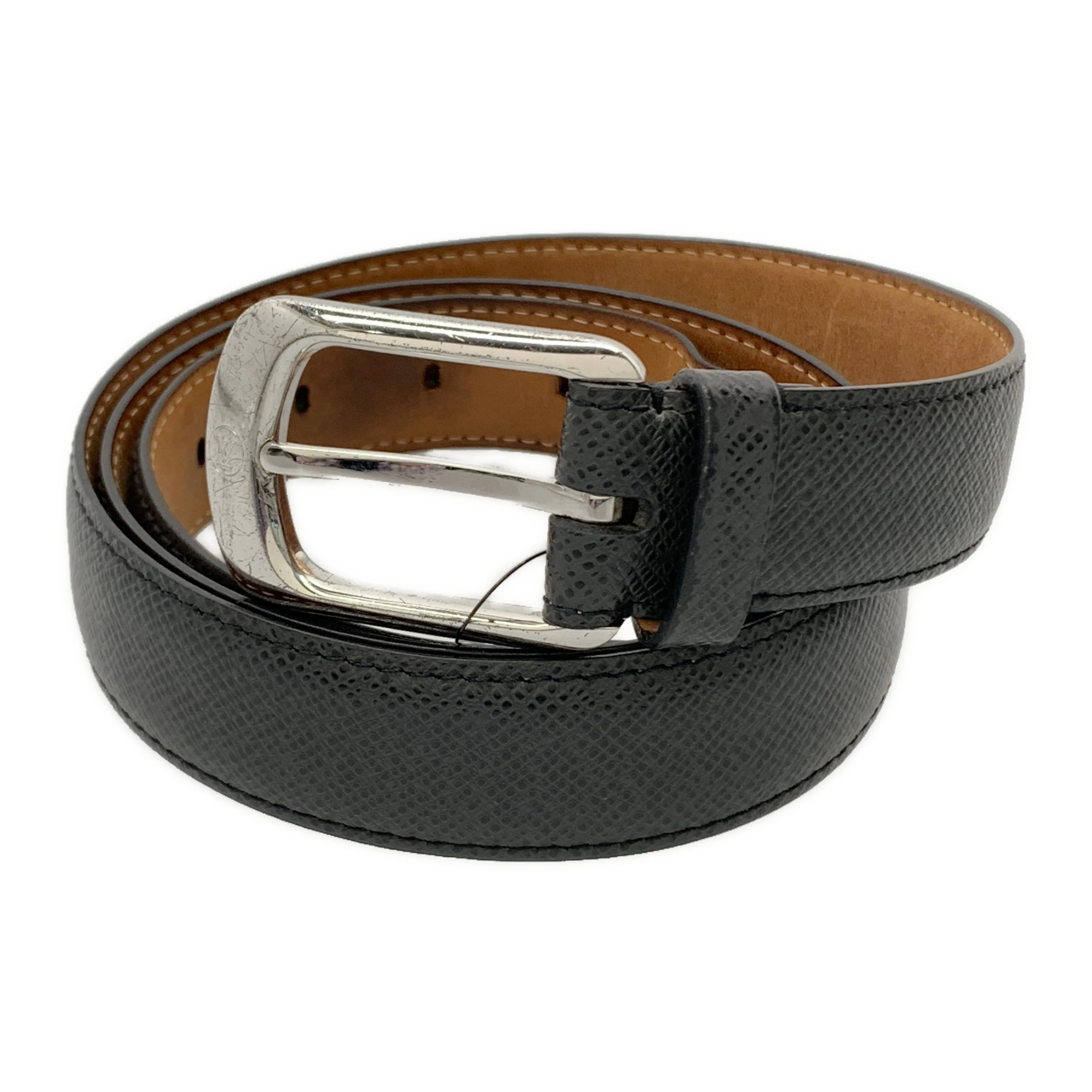 #LOUIS VUITTON/Belt/BLK/Leather