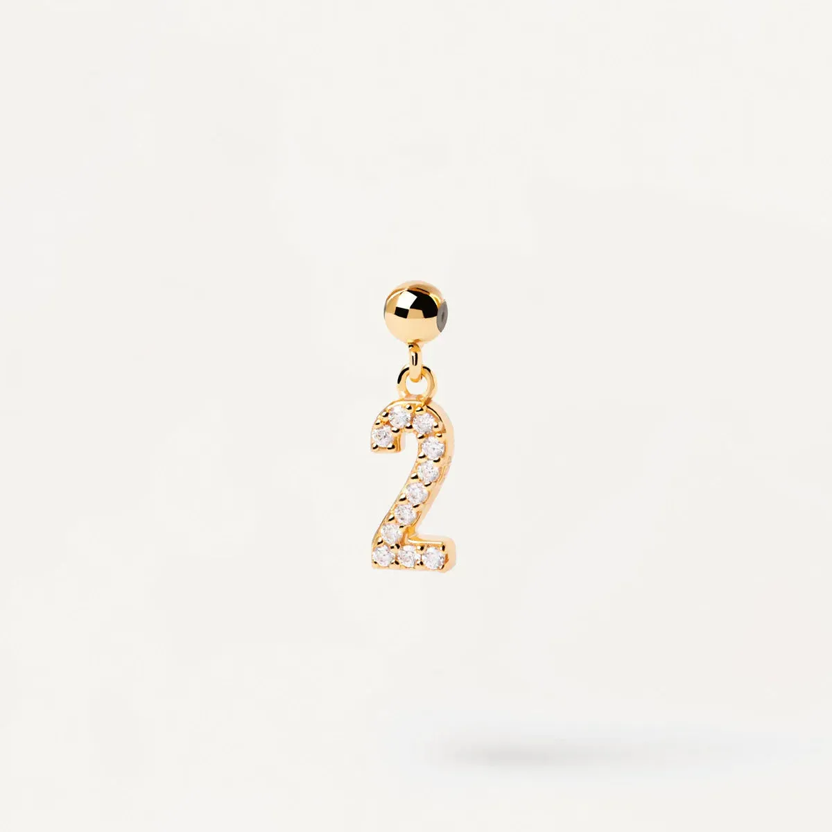 Lucky Number Pendant in 14k Gold over Sterling Silver