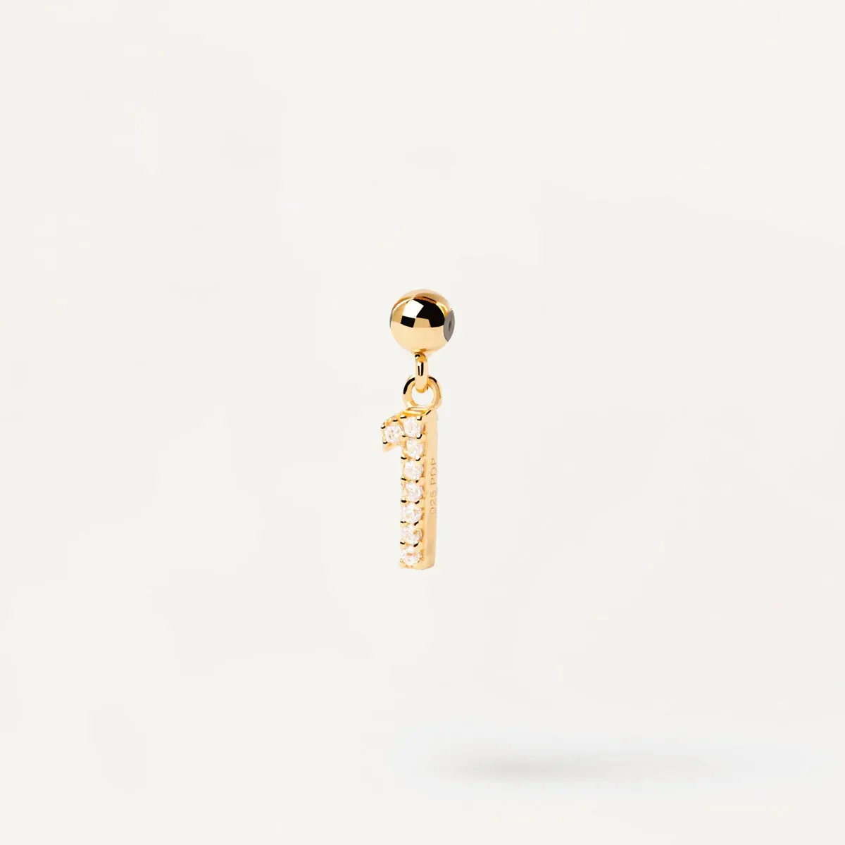 Lucky Number Pendant in 14k Gold over Sterling Silver