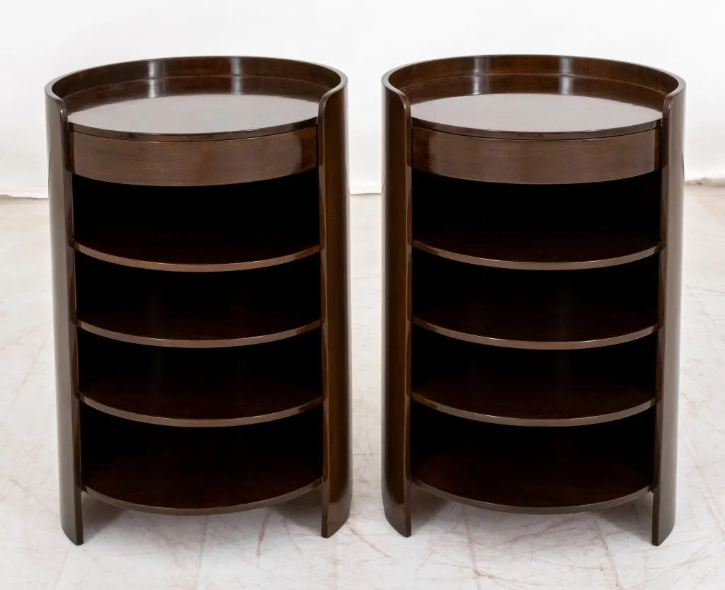 Luigi Dominioni Pair of "Casaccia" Oval Cabinets