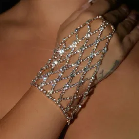 MAC119 Armani Mesh Rhinestone Temperament Mitt Bracelet