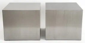 Maria Pergay Mesa Cube Tables, Pair