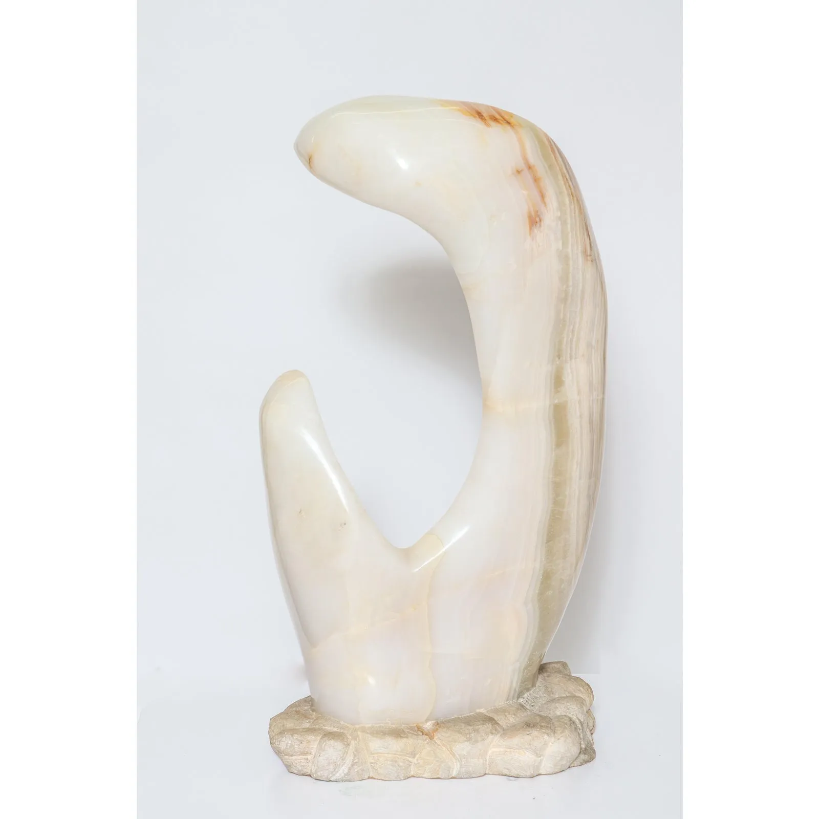 Mario Guti Mid-Century Modern Carved Onyx Biomorphic Sculpture