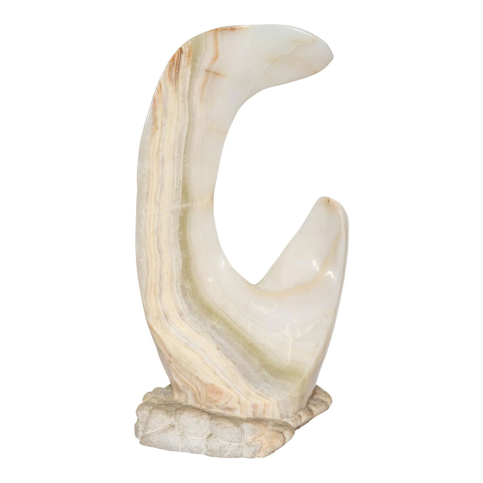 Mario Guti Mid-Century Modern Carved Onyx Biomorphic Sculpture