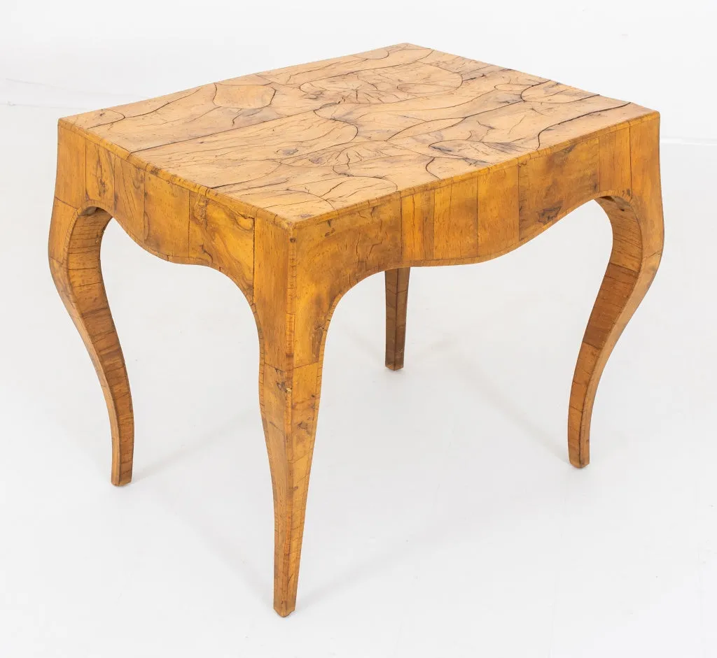 Mid-Century Italian Olivewood Veneered Table, 1960